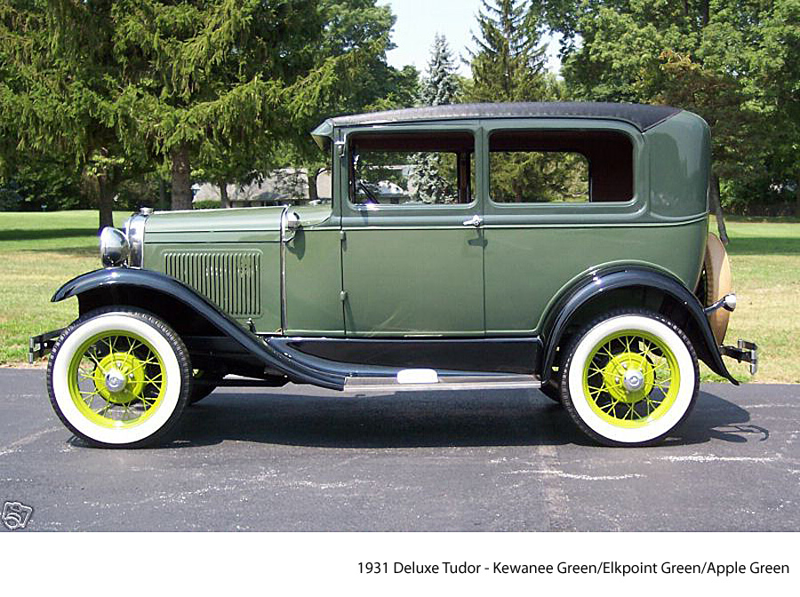 1930 Ford Model A Color Chart
