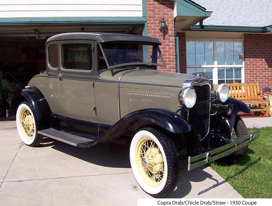1930 Ford Model A Color Chart